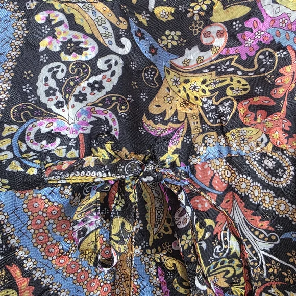 NWT Esqualo Paisley Long Sleeve Midi Dress - Size 12 Boho Chic - Picture 11 of 16